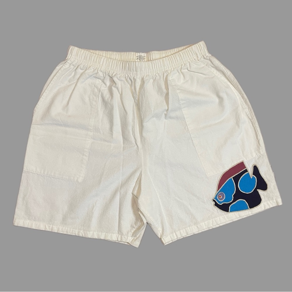 Vintage Small Womens High waisted Shorts Mountain Goat Patch Drawstring Pockets